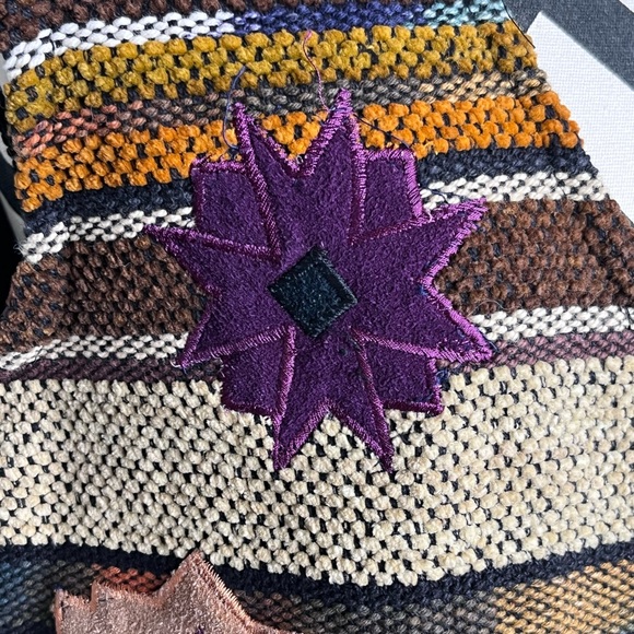 Vintage Jane Ashley Sz S Aztec Western Rodeo Boho Woven Tapestry Vest - Picture 9 of 13